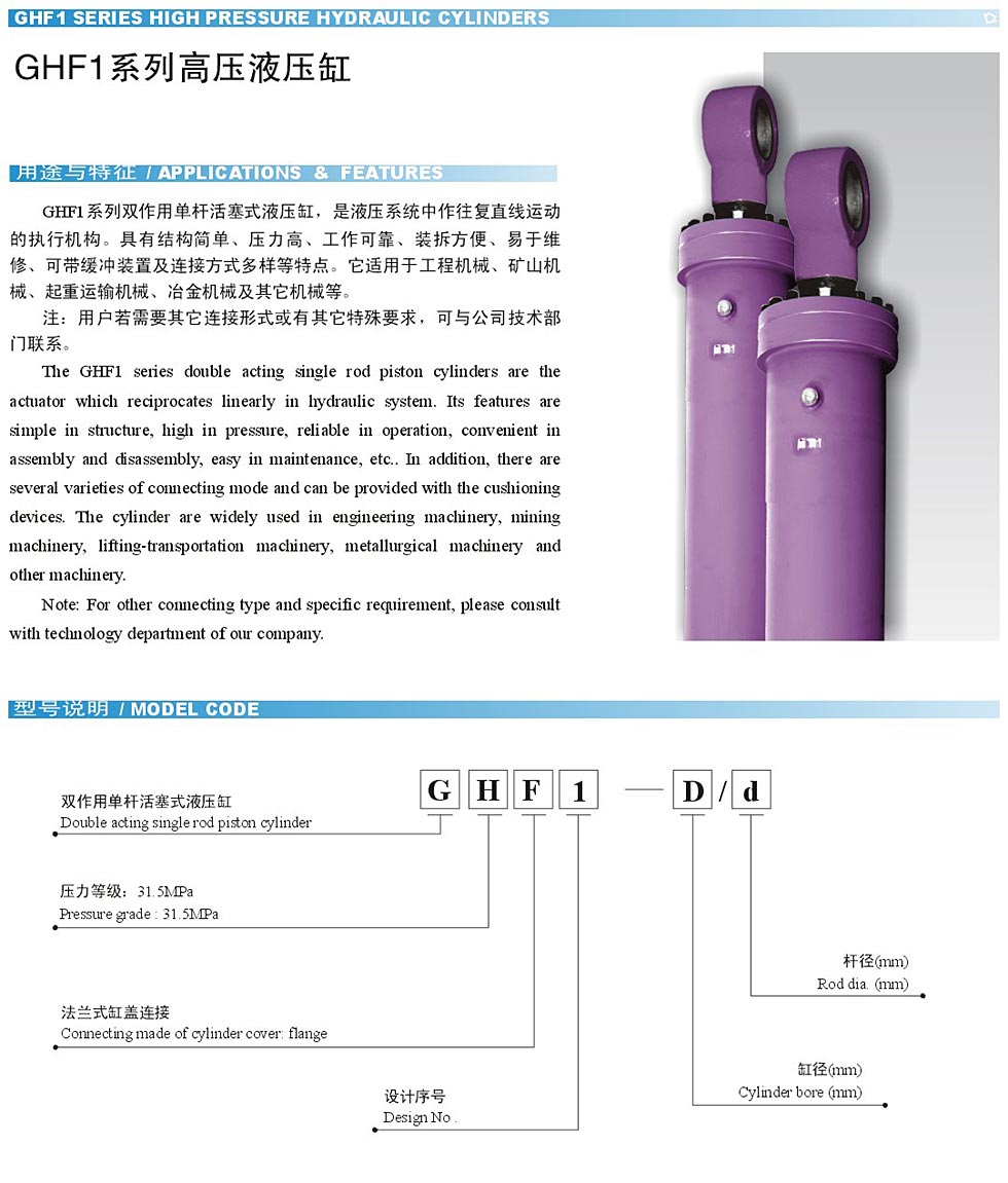 武汉液压油缸HSGL01-100/156